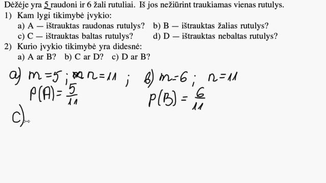 Skaičiuojame tikimybes