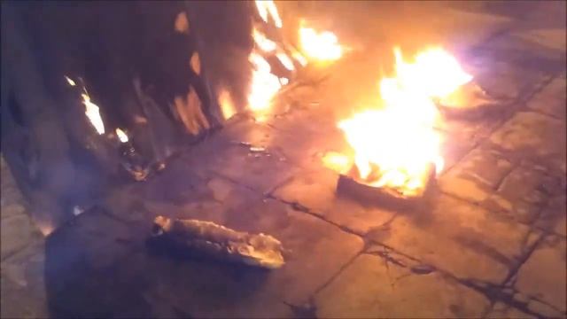 Эксперимент материалов утепления на горение