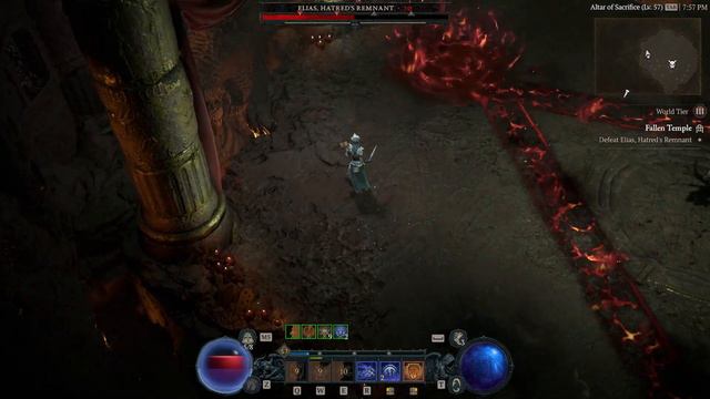 Diablo 4 level 70 capstone at lv57 as basic attack sorc