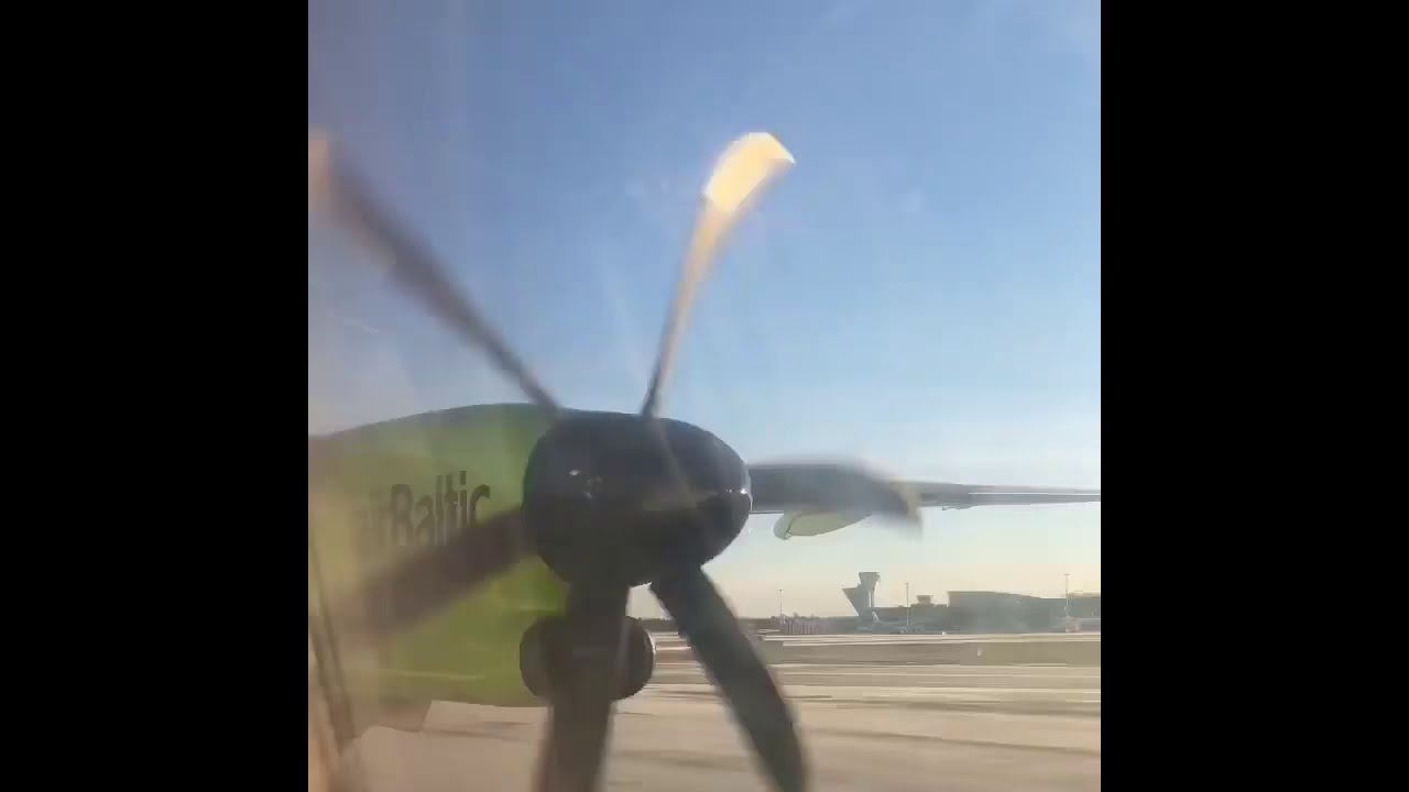 Полёт Хельсинки-Рига, бизнес-класс airBaltic Dash 8