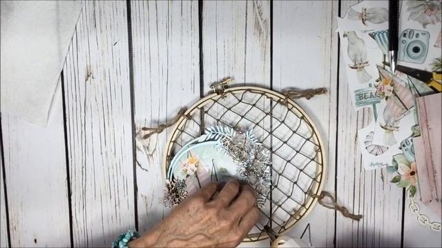 Altered Embroidery Hoop By Toni