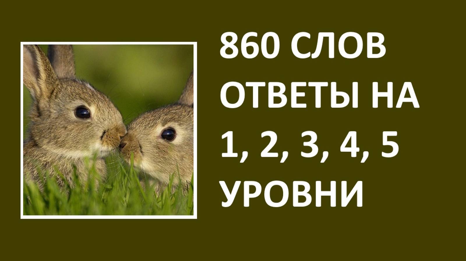 Словесная игра 860 слов ответы 1, 2, 3, 4, 5 уровни