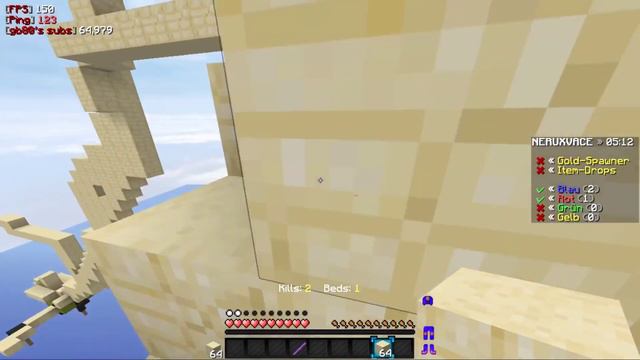 Playing bedwars on a GERMAN server