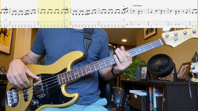 Rock and Roll Ain't Noise Pollution by AC/DC Isolated Bass Cover with Tab