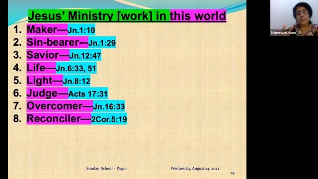 The Power of Jesus-John 2:1-12 [Part-8] study of life of Jesus! Preacher Maheswari Nixon B.E; M.Div