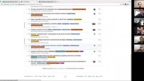 Kubernetes SIG Cluster Lifecycle 20180124 - kubeadm
