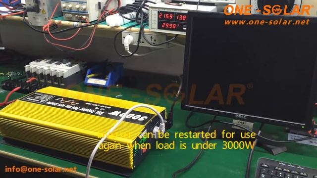 ONE-SOLAR Overload Protection for PI series Inverter 48VDC to 220VAC Pure Sine Wave 2000W 3000W