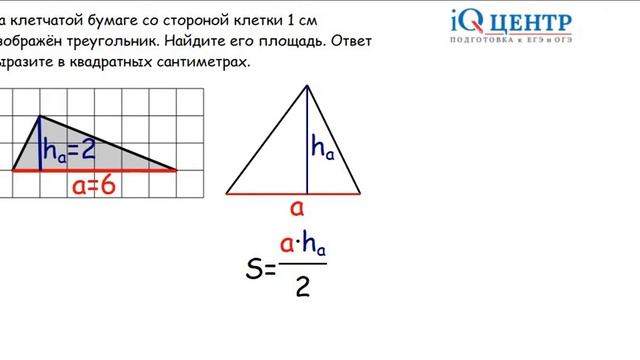 Площадь по клеткам. ОГЭ. Прототип 19.