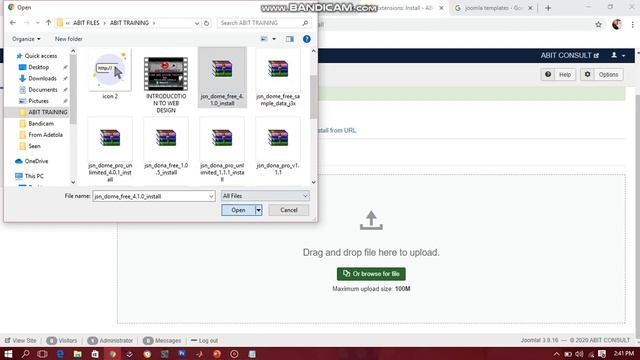 INSTALLING TEMPLATES TO YOUR JOOMLA WEBSITE