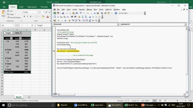 Learn Excel - Video 373 - VBA - Paste Pivots in Outlook Body