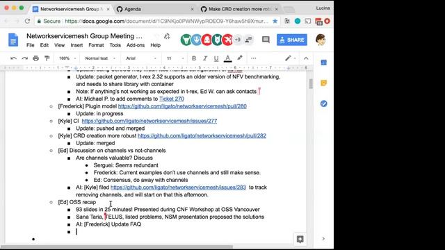 Network Service Mesh WG Meeting - 2018-09-07