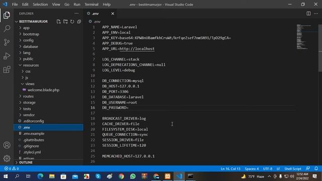 Part# 03 Laravel .env File And Config File Setup ||  Laravel Database Configuration | mamurjor it