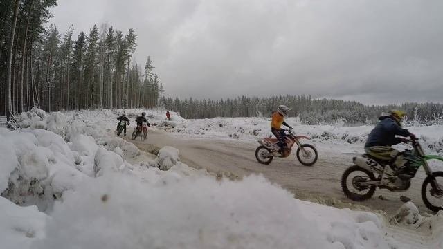 GoPro: Motocross. Чемпионат СПб и ЛО по зимнему мотокроссу. Стекляный 24.01.2015