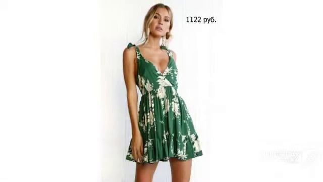 Покупки одежды с Aliexpress - Роскошное летнее платье с открытой спиной без рукавов