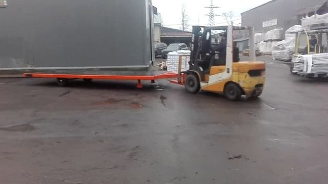 Промышленная грузовая тележка-полуприцеп грузоподъёмностью 5тн