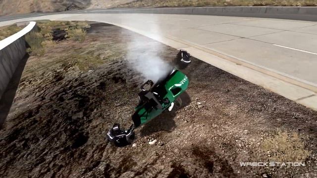 Beamng drive - Police Spike Strips Speed Bumps crashes
