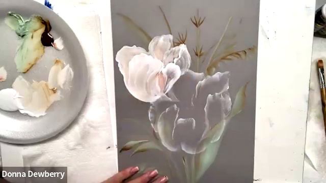 Learn to Paint One Stroke - Practice Strokes Watercolor Look White Flowers Donna Dewberry 2024