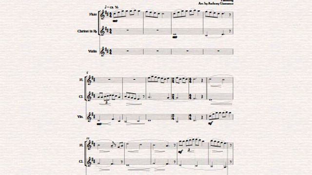 Adoro Te Devote (flute, clarinet, violin) Arr  Anthony Giamanco