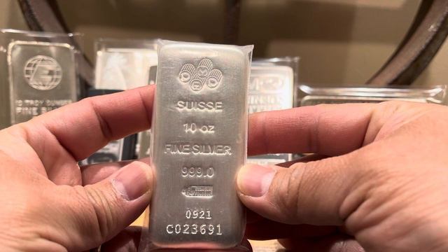 10 oz Germania Mint, IGR, Pamp Suisse, A-Mark Bar Generic & Branded 10 oz Silver Bar Collection