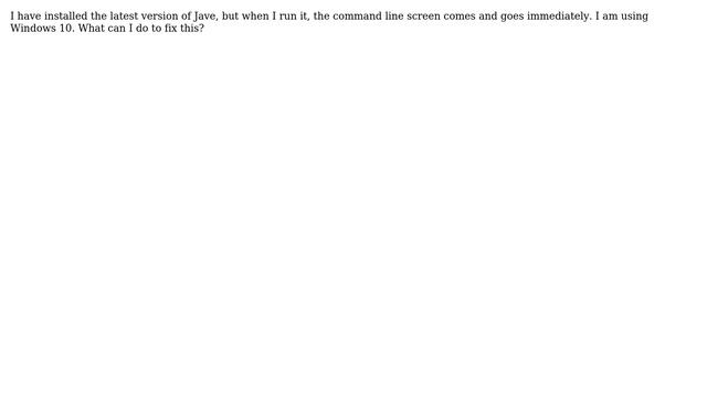 When I open Java, .jar files are not opened