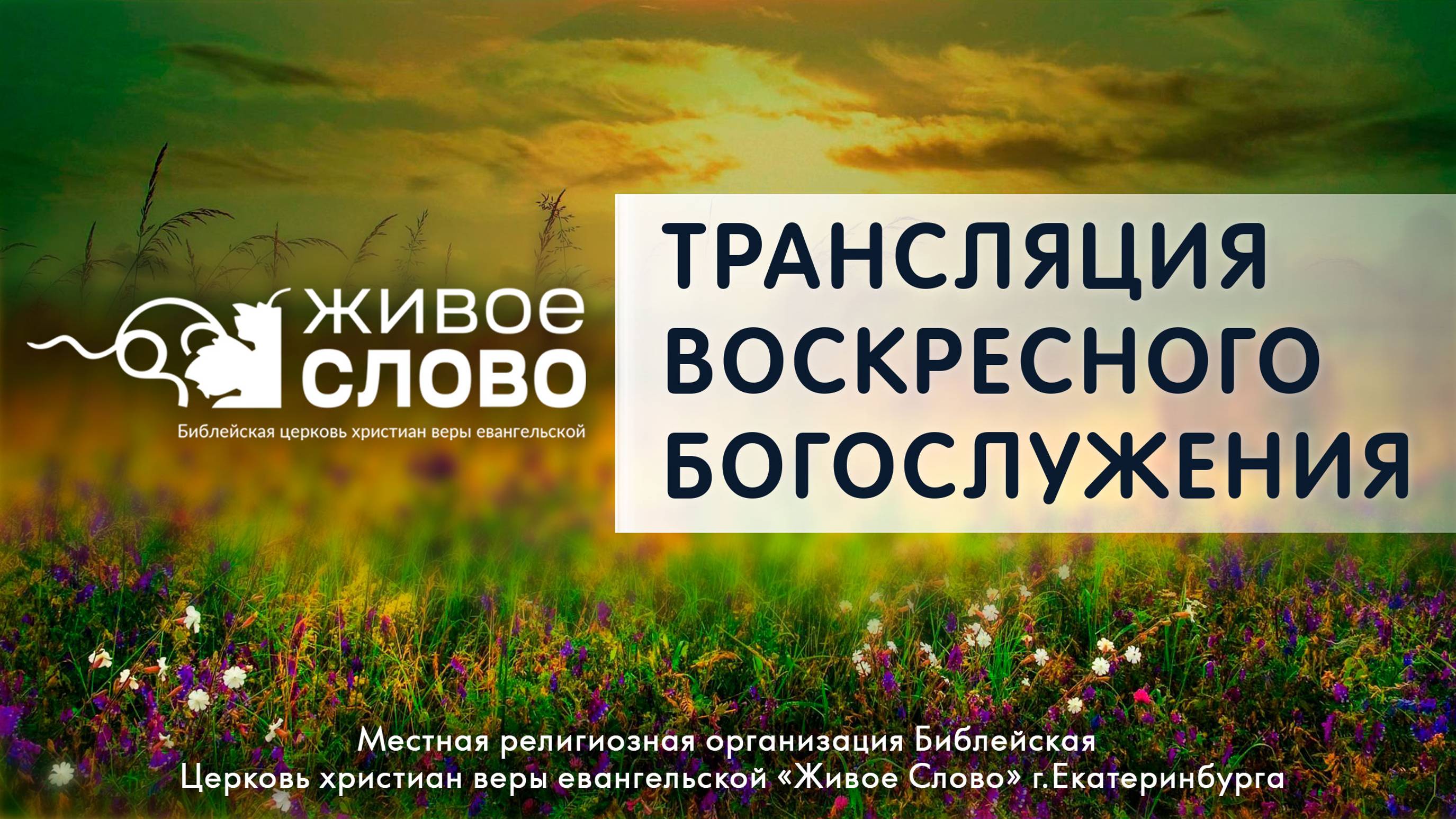 15 сентября 2024 в 11:00 (ЕКБ) / Воскресное #богослужение / Церковь «Живое Слово»