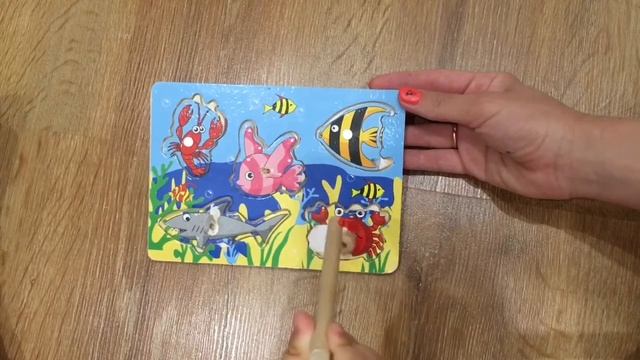 Развивающий лабиринт, деревянная, магнитная игра "рыбалка" и классный планшет "азбукварик". Часть 8