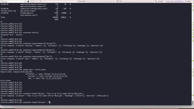Twitter implementation using Erlang and Websockets