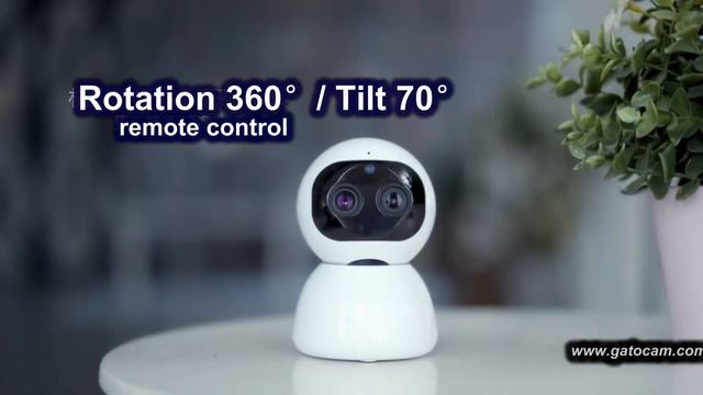 GatoCam 8MP 4x optical zoom Home WIFI two Dual lens Smart AI Cloud Camera