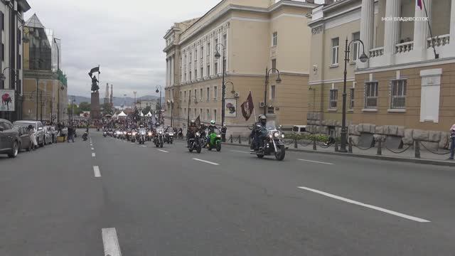 Владивосток закрытие байкерского сезона 2018 (фрагмент 2).