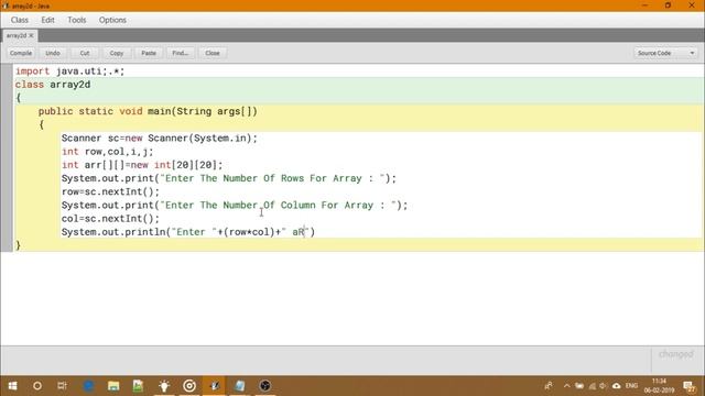 2D Array - Core Java || With BlueJ