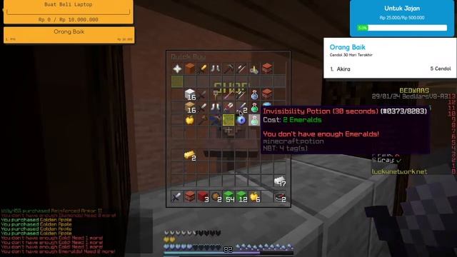 [Live] Grinding Bedwars di Lucky Network