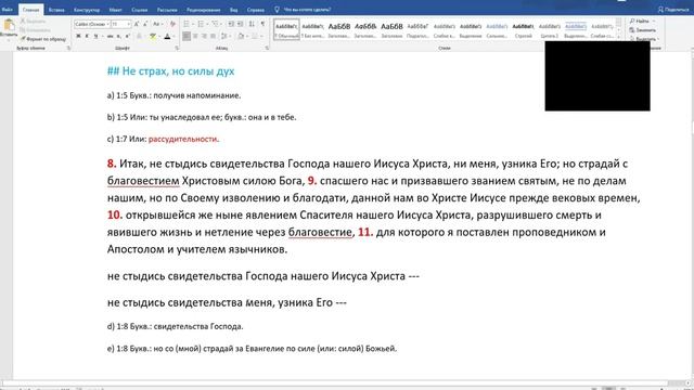 Второе послание к Тимофею апостола Павла. Глава 1. Послание Святого Духа возлюбленным сынам Божьим.