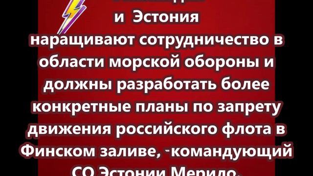 Финляндия и Эстония наращивают сотрудничество в области морской обороны