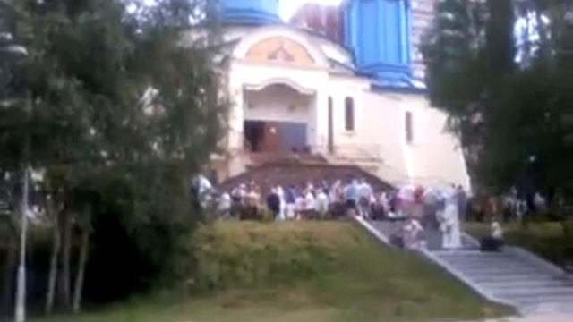 Charity fair near the Orthodox churchБлаготворительная ярмарка у православного храма