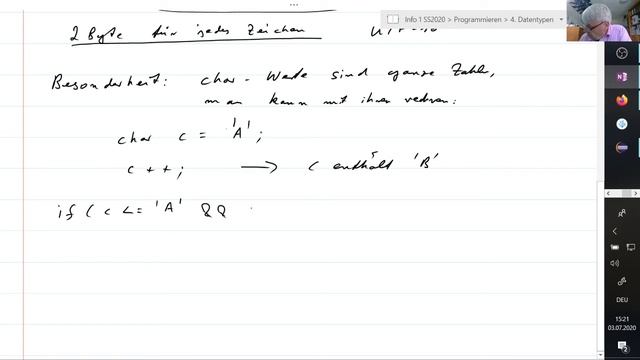 Java Kurs 4.3 Der Datentyp char