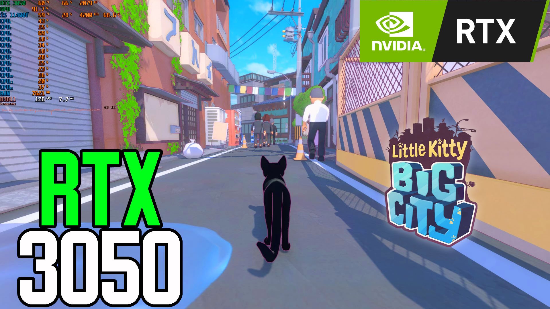 RTX 3050 8gb | Little Kitty, Big City | i5 11400f
