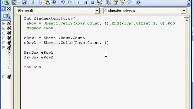 Find Next Empty Row for Data Entry using Excel VBA