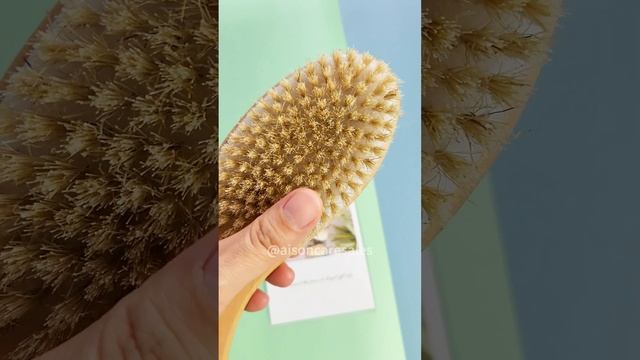A bath brush body brushes with wooden handle and boar bristles