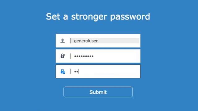 Synology - Set Password For New Account