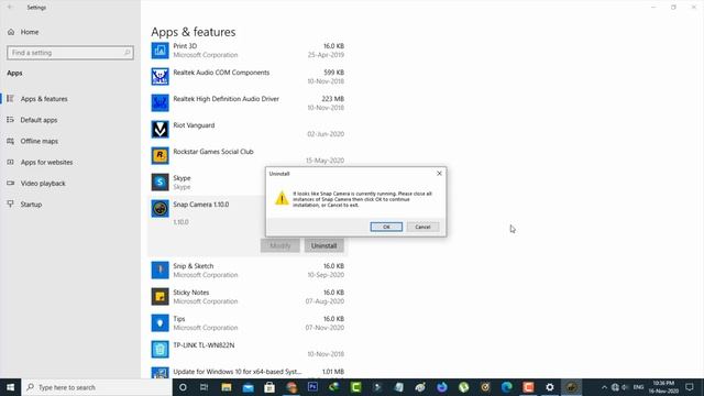 Fix it looks like Snap Camera is currently running - can't uninstall snap camera - How To Uninstall