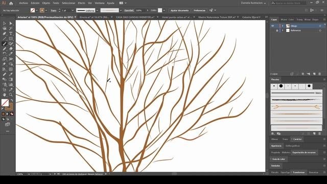 Como dibujar arboles en Illustrator
