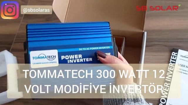 TOMMATECH 300 WATT 12 VOLT MODİFİYE İNVERTÖR GENEL BAKIŞ