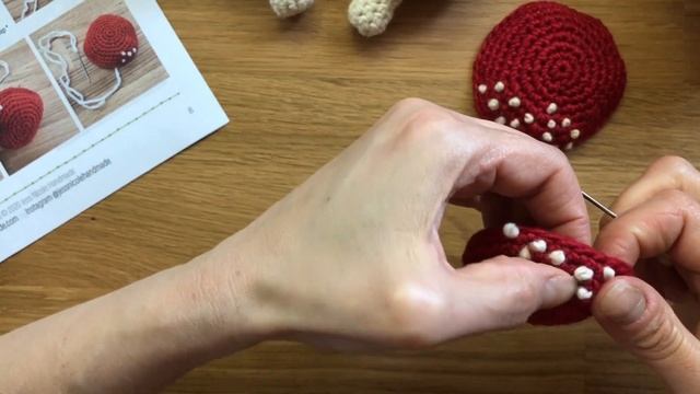 How to Add Spots to Crocheted Fly Agaric Mushroom