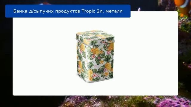 Банка д/сыпучих продуктов Tropic 2л, металл обзор