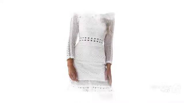 Одежда с AliExpress. Мини платье из кружева с длинными рукавами.