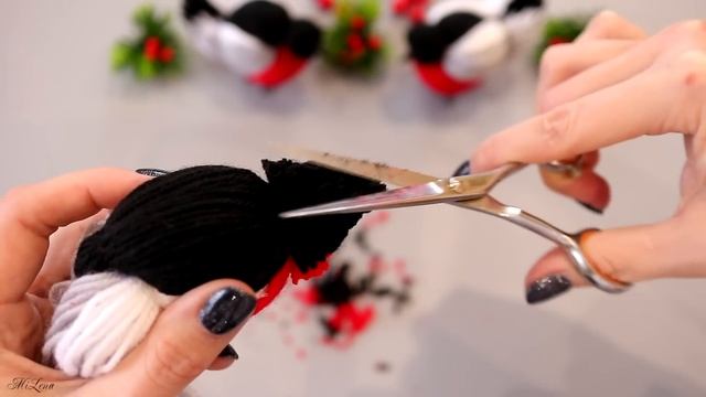 ? СНЕГИРЬ из ниток ?? The cutest BULLFINCH of yarn ?