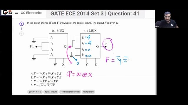 GATE ECE 2014 Question 41 - Multiplexer Question | Mux | GATE EC | Digital Logic