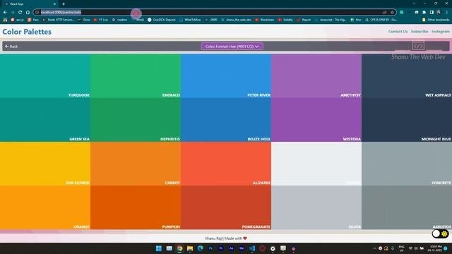 Introduction -  Color Palette Picker   React Js Project