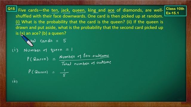 Ex 15.1 Q15 Class10  Probability  Exercise 15.1  Class10 Math  Class10 Ex 15.1 Q15  Green Boar