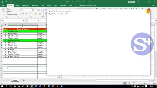 Advance menu in excel userform (VBA)